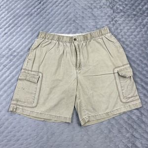 VINTAGE Ocean Pacific OP Shorts Mens XXL Green Cargo Elastic Baggy Surfer Skater